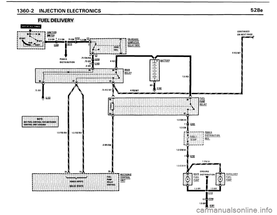 BMW 528e 1986 E28 Electrical Troubleshooting Manual 