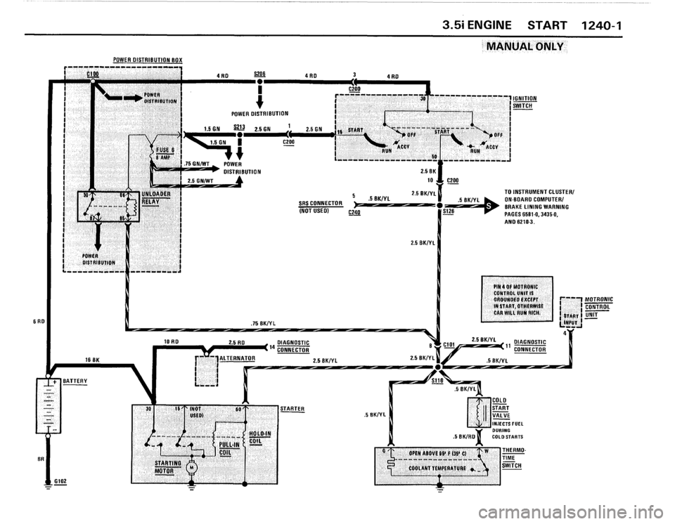 BMW M5 1988 E28 Electrical Troubleshooting Manual 