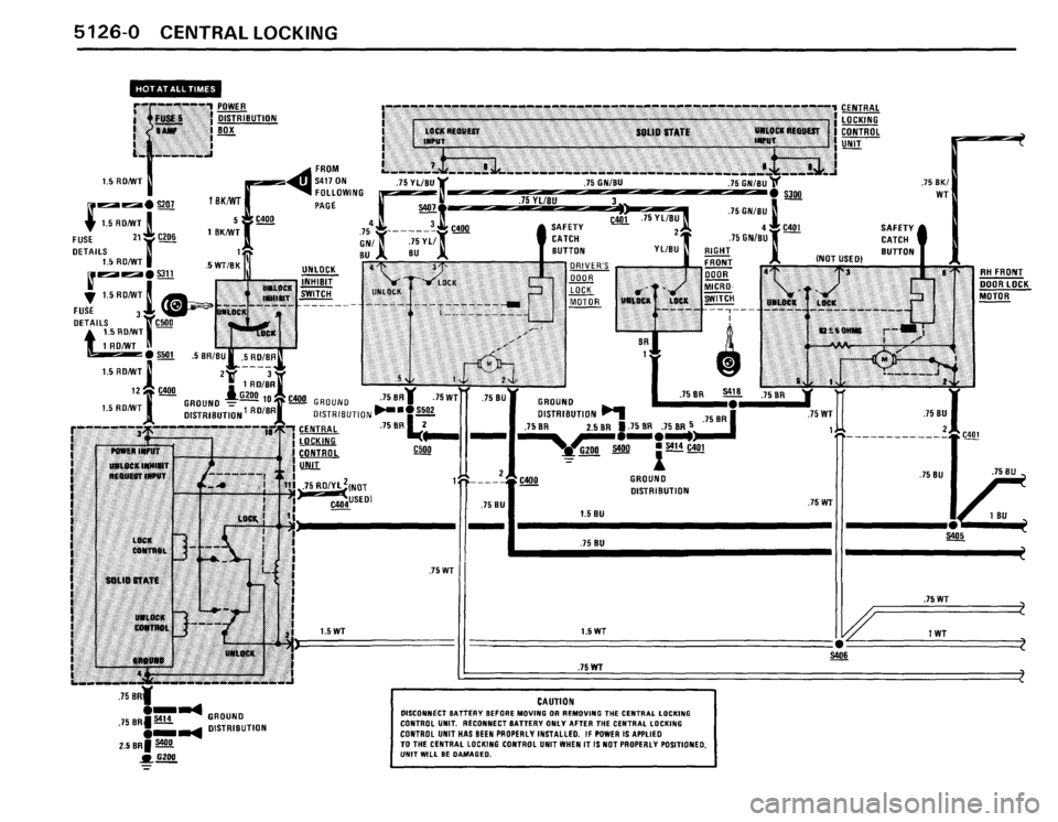 BMW M5 1988 E28 Electrical Troubleshooting Manual 