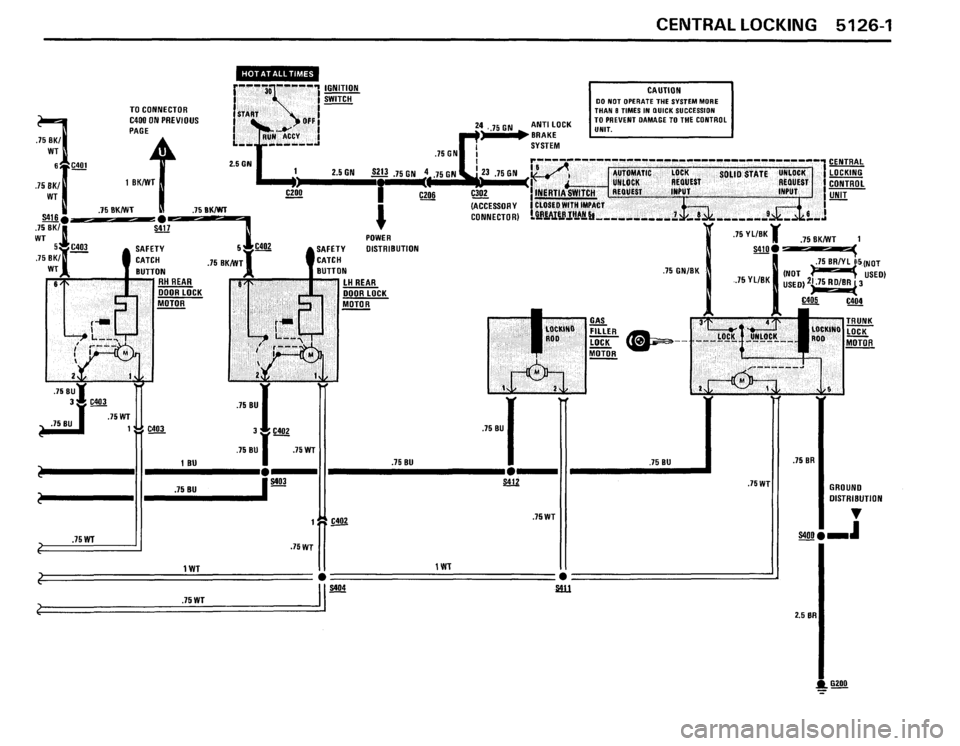 BMW M5 1988 E28 Electrical Troubleshooting Manual 