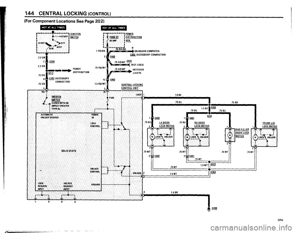 BMW 325e 1984 E30 Electrical Troubleshooting Manual 