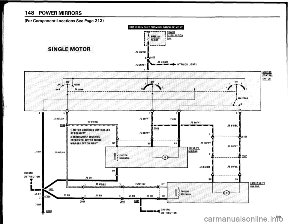BMW 325e 1984 E30 Electrical Troubleshooting Manual 