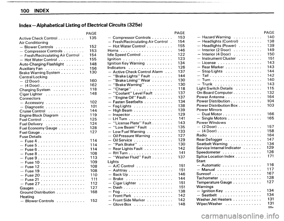 BMW 325e 1985 E30 Electrical Troubleshooting Manual 
