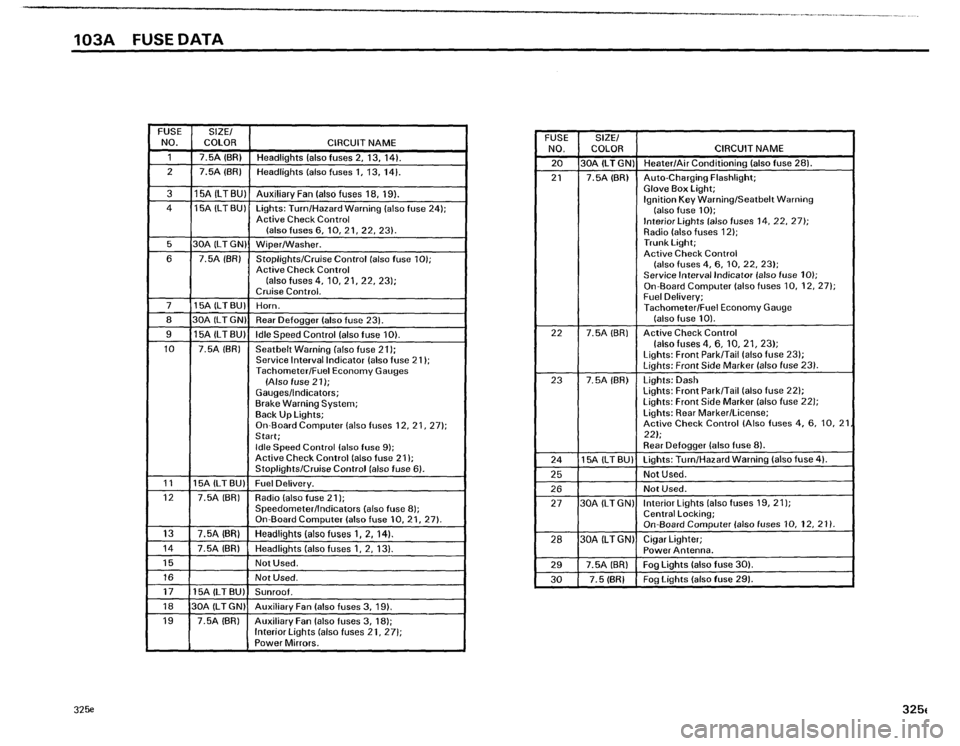 BMW 325e 1985 E30 Electrical Troubleshooting Manual 