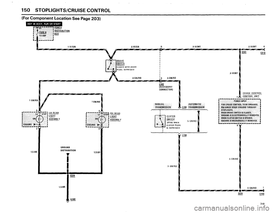 BMW 325e 1985 E30 Electrical Troubleshooting Manual 