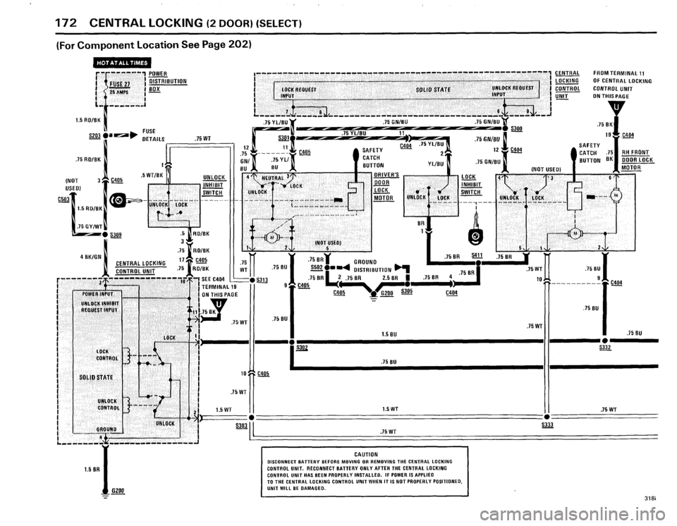 BMW 325e 1985 E30 Electrical Troubleshooting Manual 
