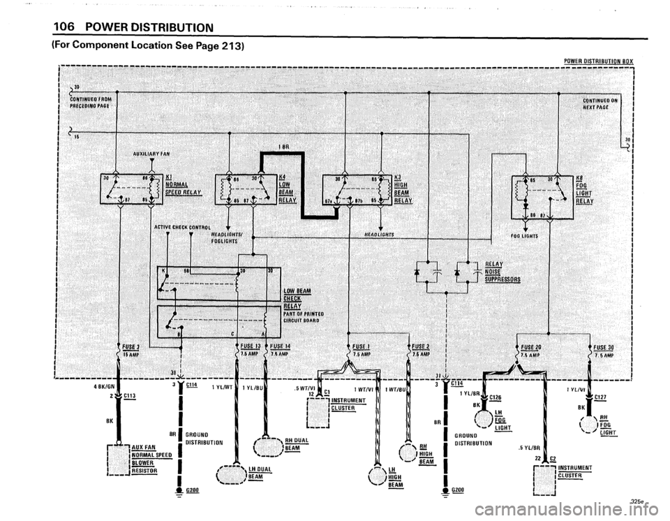 BMW 325e 1985 E30 Electrical Troubleshooting Manual 