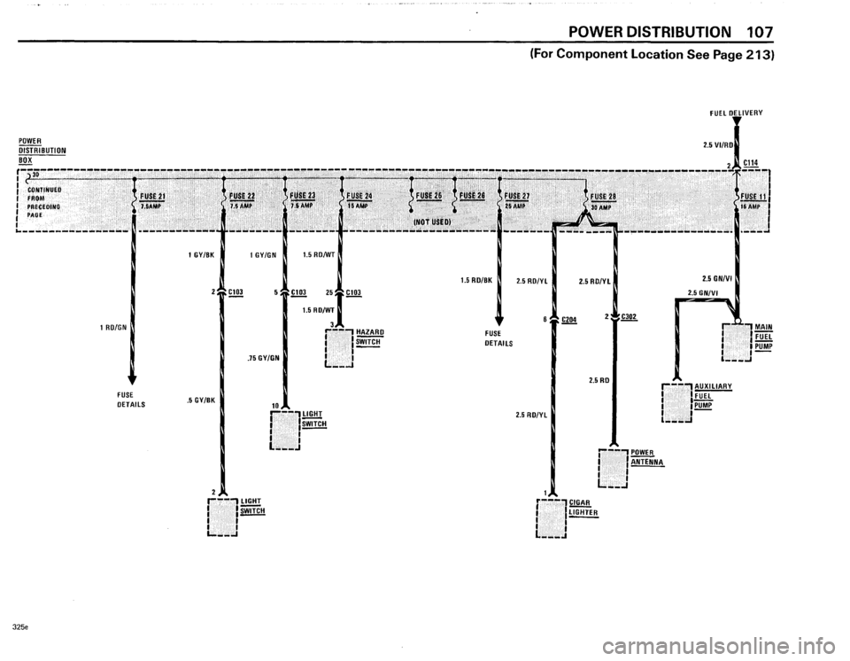 BMW 325e 1985 E30 Electrical Troubleshooting Manual 