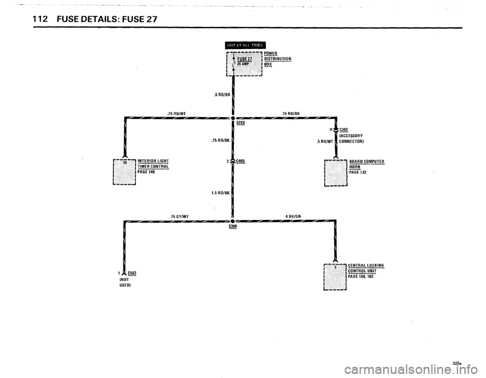 BMW 325e 1985 E30 Electrical Troubleshooting Manual 