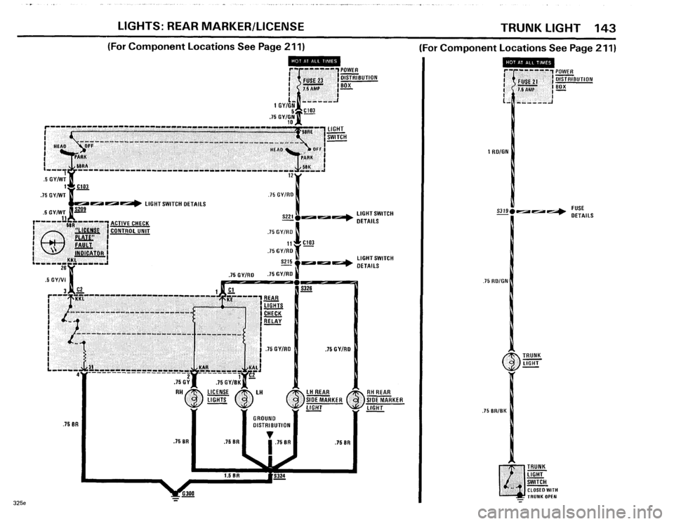 BMW 325e 1985 E30 Electrical Troubleshooting Manual 