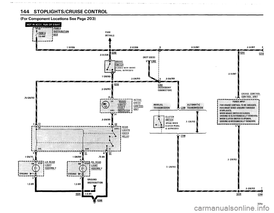 BMW 325e 1985 E30 Electrical Troubleshooting Manual 
