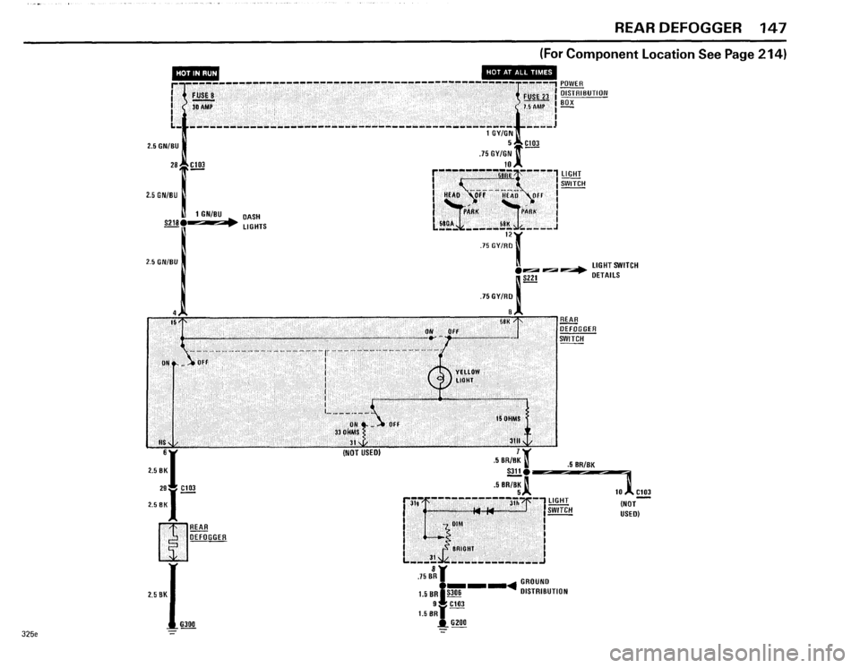 BMW 325e 1985 E30 Electrical Troubleshooting Manual 