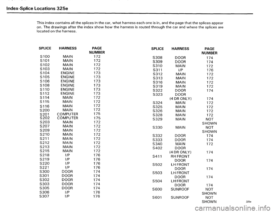 BMW 325e 1985 E30 Electrical Troubleshooting Manual 