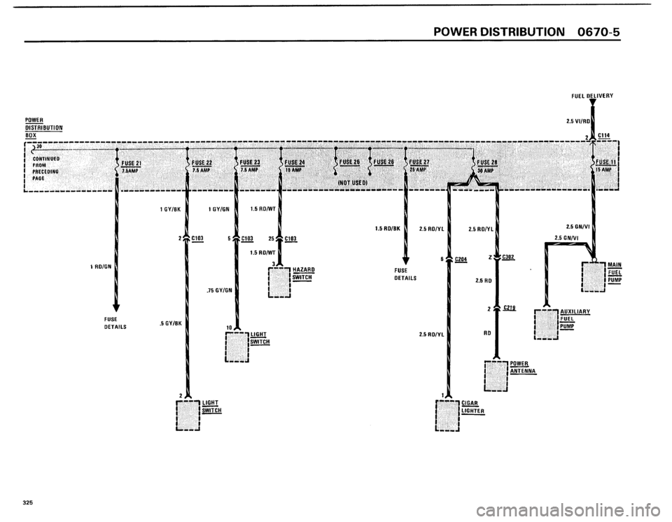 BMW 325i 1986 E30 Electrical Troubleshooting Manual 