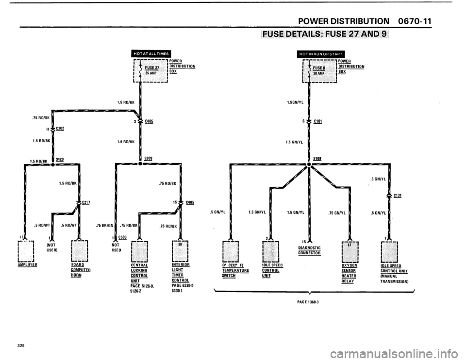 BMW 325i 1986 E30 Electrical Troubleshooting Manual 