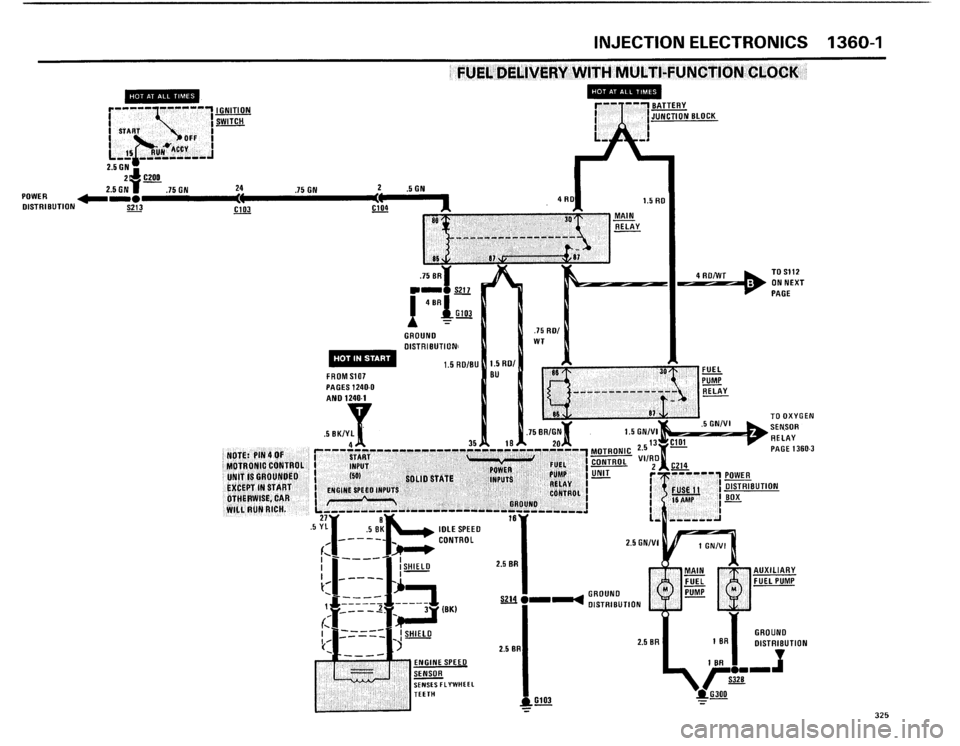 BMW 325i 1986 E30 Electrical Troubleshooting Manual 