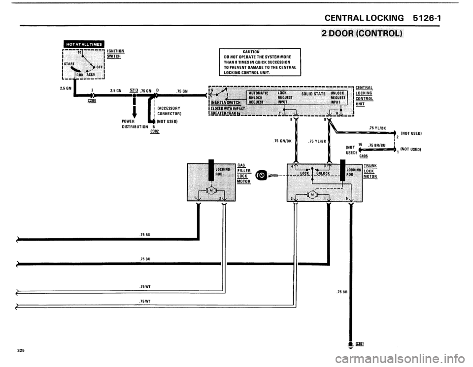 BMW 325i 1986 E30 Electrical Troubleshooting Manual 