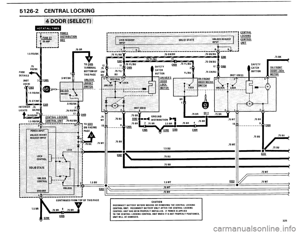 BMW 325i 1986 E30 Electrical Troubleshooting Manual 