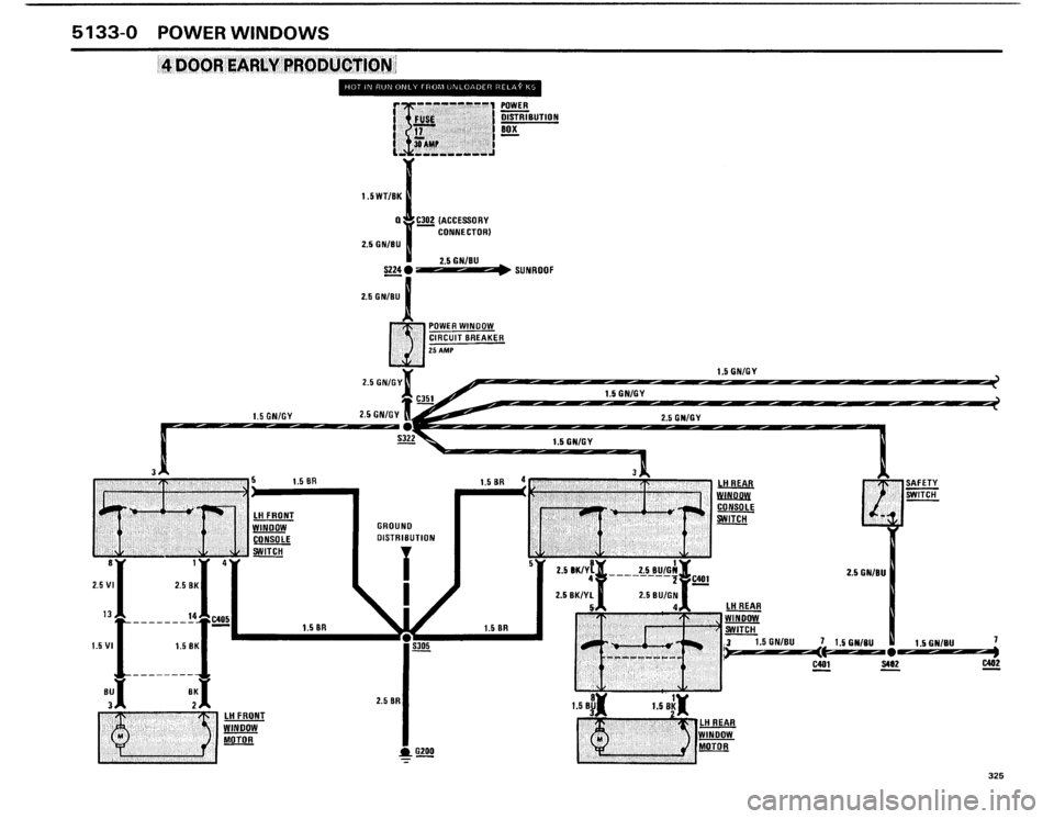 BMW 325i 1986 E30 Electrical Troubleshooting Manual 