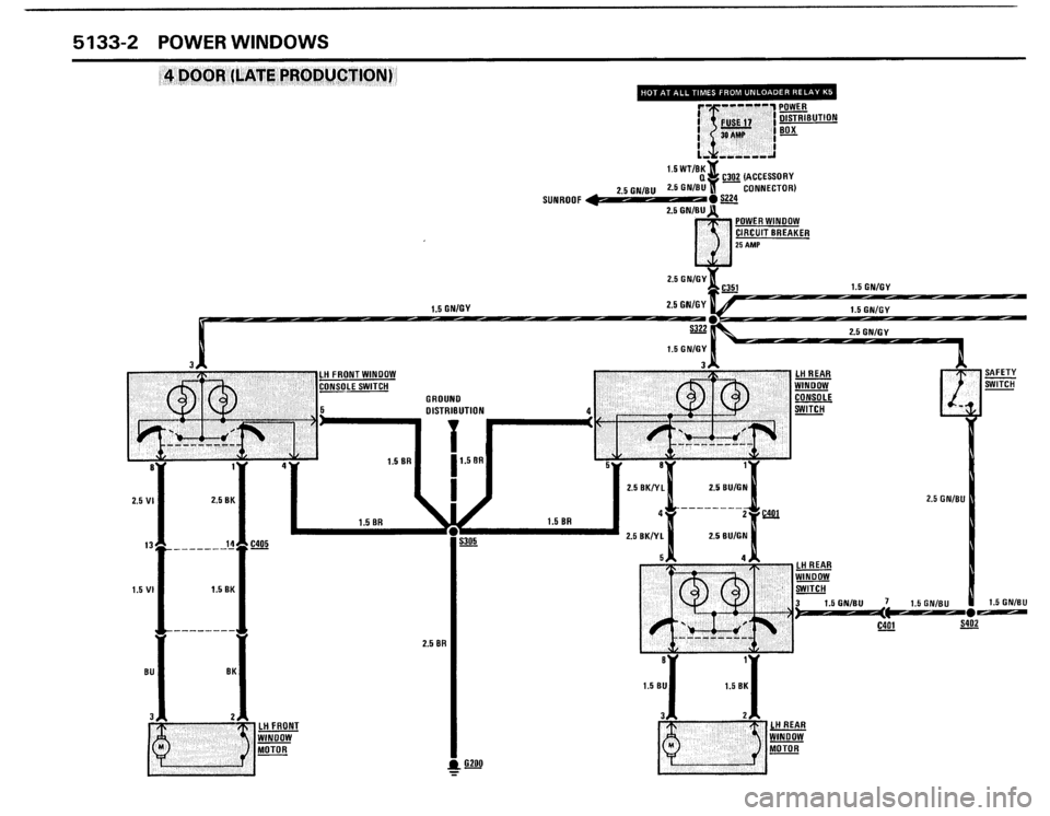 BMW 325i 1986 E30 Electrical Troubleshooting Manual 