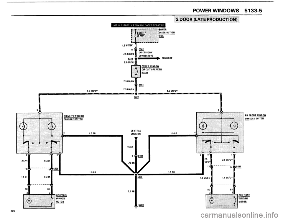 BMW 325i 1986 E30 Electrical Troubleshooting Manual 