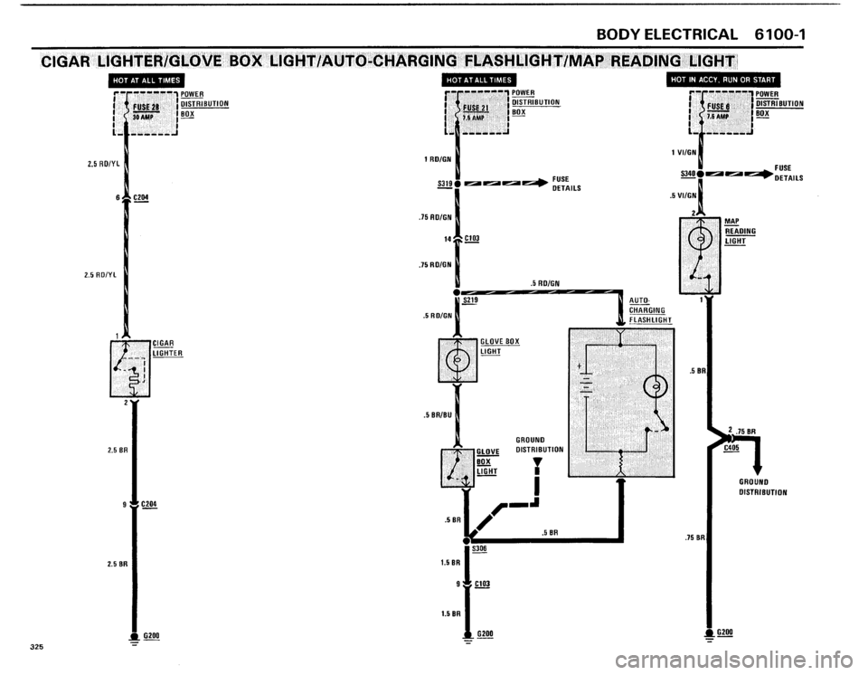 BMW 325i 1986 E30 Electrical Troubleshooting Manual 