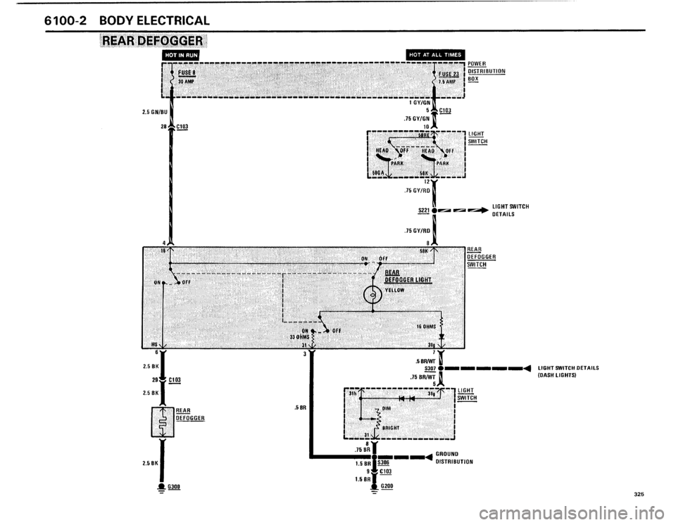 BMW 325i 1986 E30 Electrical Troubleshooting Manual 