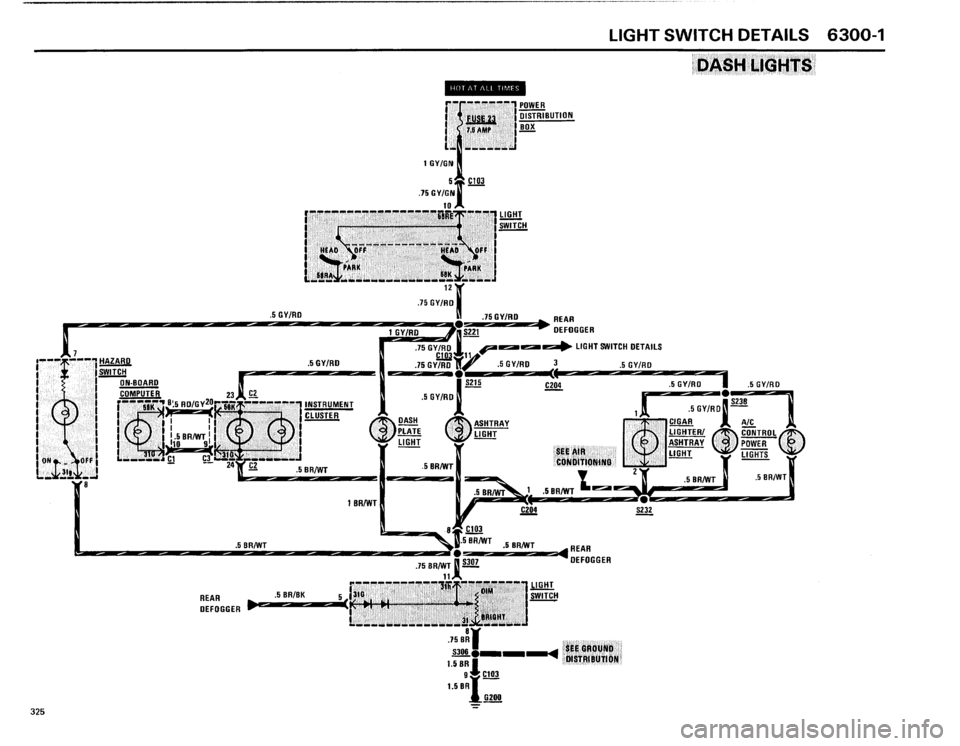 BMW 325i 1986 E30 Electrical Troubleshooting Manual 