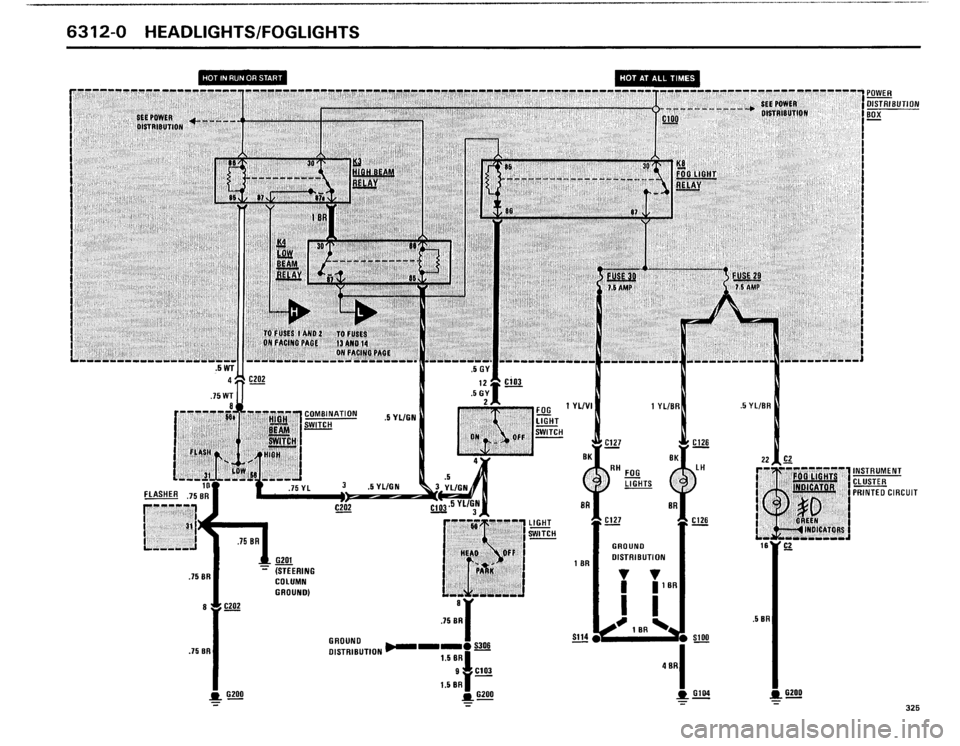 BMW 325i 1986 E30 Electrical Troubleshooting Manual 