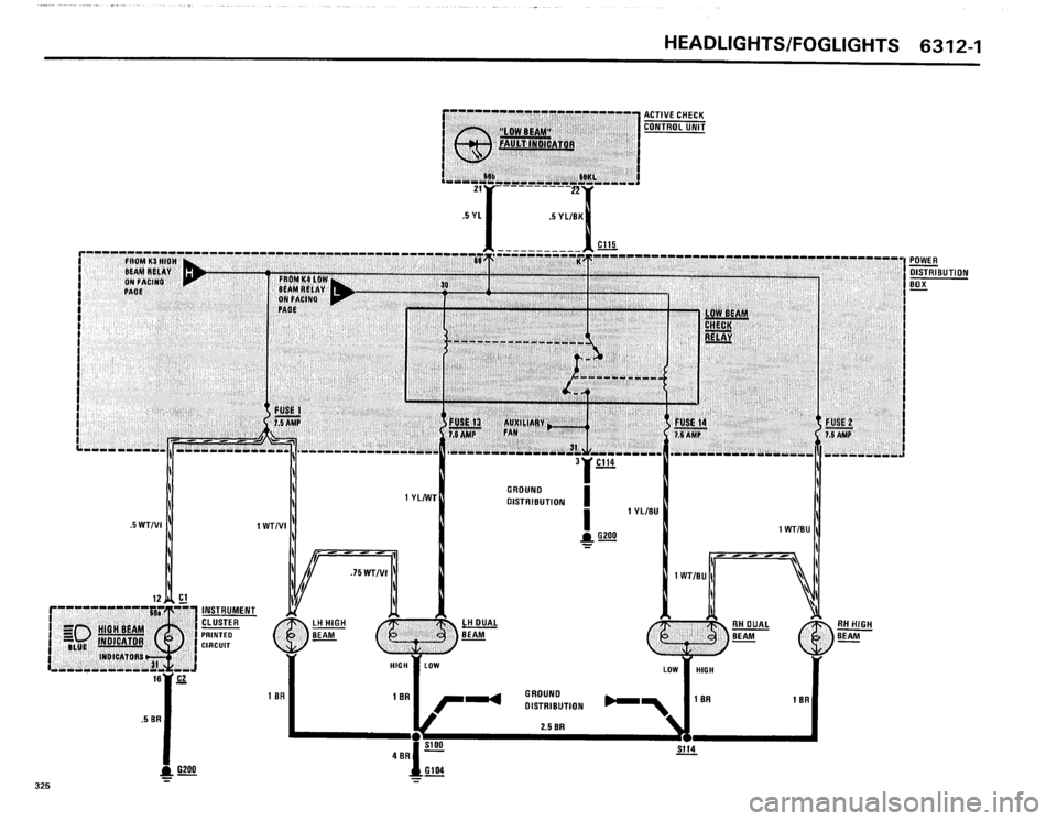 BMW 325i 1986 E30 Electrical Troubleshooting Manual 