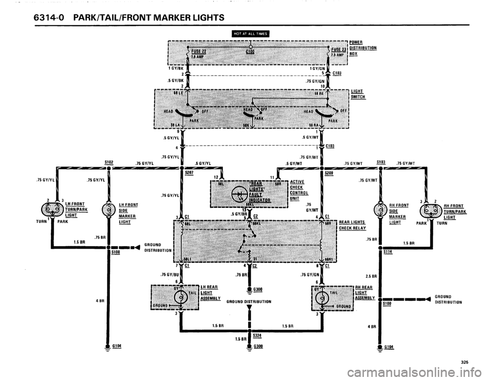 BMW 325i 1986 E30 Electrical Troubleshooting Manual 