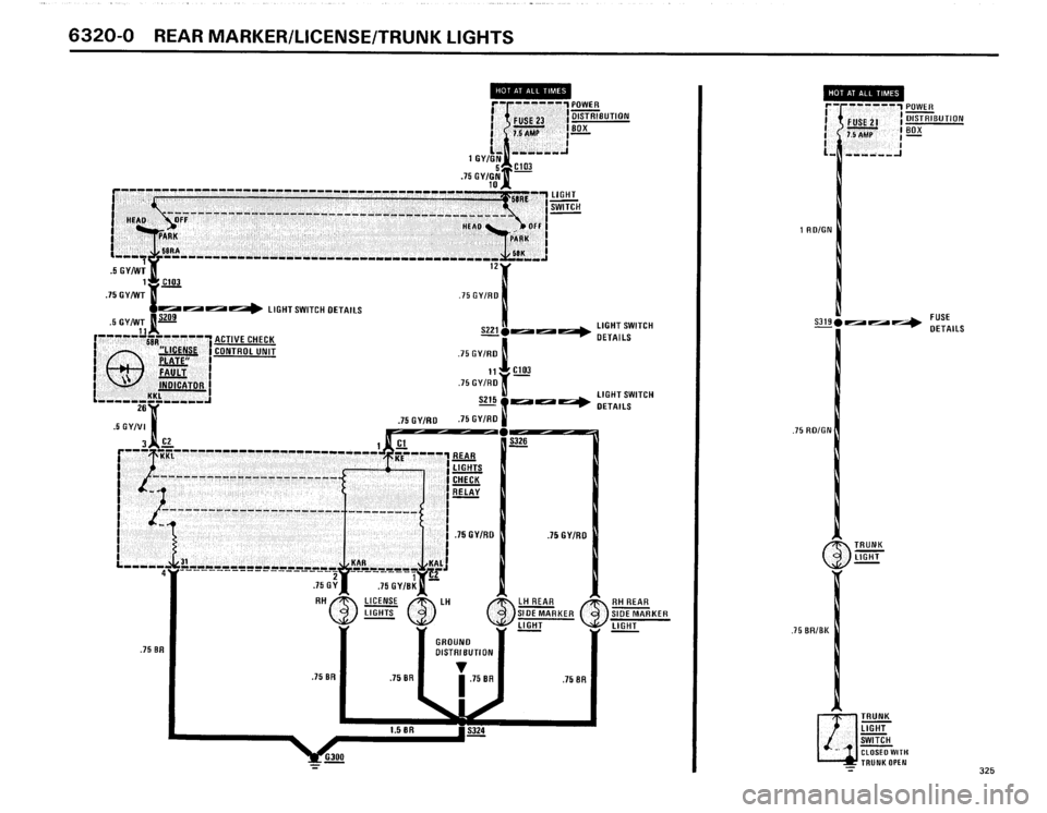 BMW 325i 1986 E30 Electrical Troubleshooting Manual 