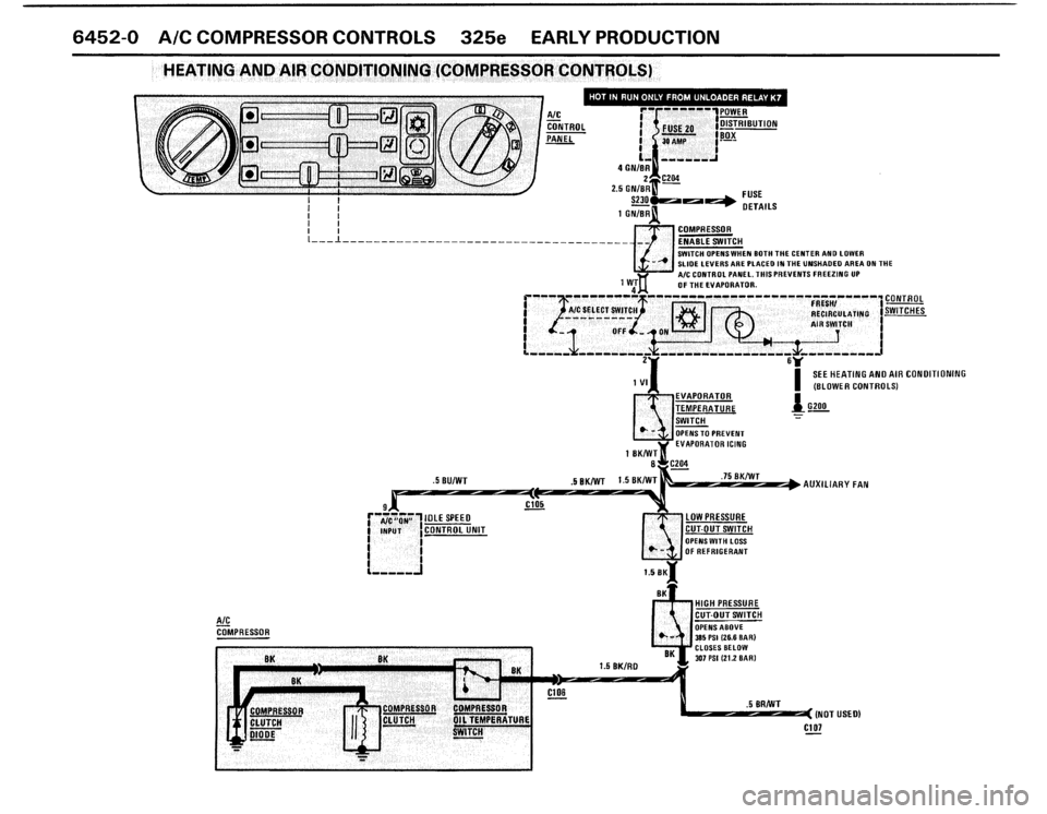 BMW 325i 1987 E30 Electrical Troubleshooting Manual 
