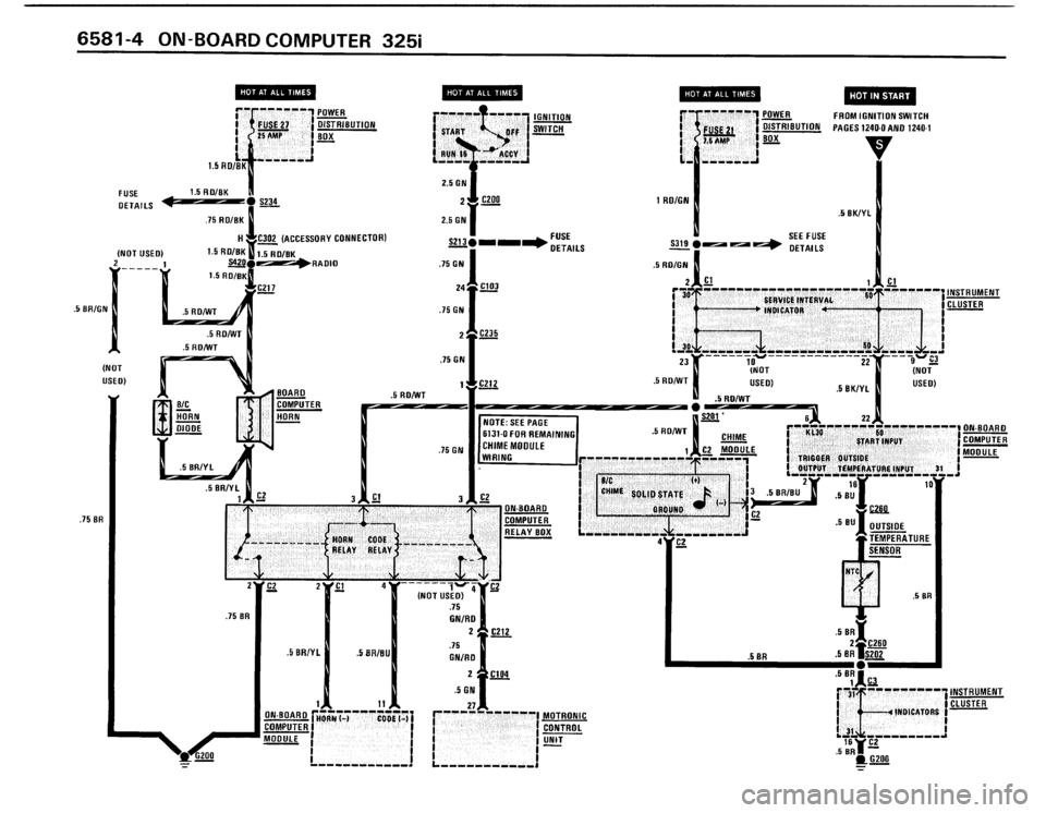 BMW 325i 1987 E30 Electrical Troubleshooting Manual 