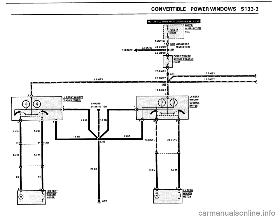BMW 325i 1987 E30 Electrical Troubleshooting Manual 