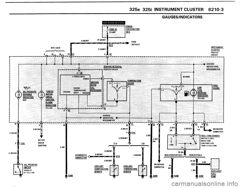 BMW 325i 1987 E30 Electrical Troubleshooting Manual 