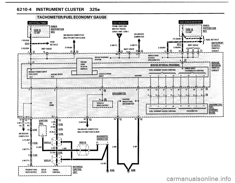 BMW 325i 1987 E30 Electrical Troubleshooting Manual 