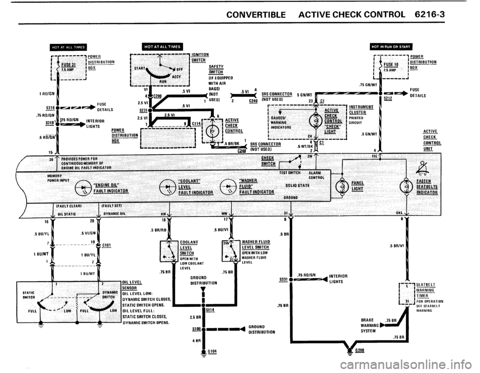 BMW 325i 1987 E30 Electrical Troubleshooting Manual 
