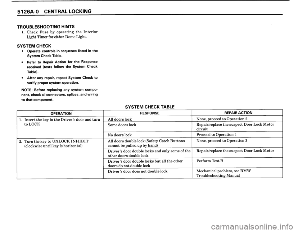 BMW M3 1987 E30 Electrical Troubleshooting Manual 