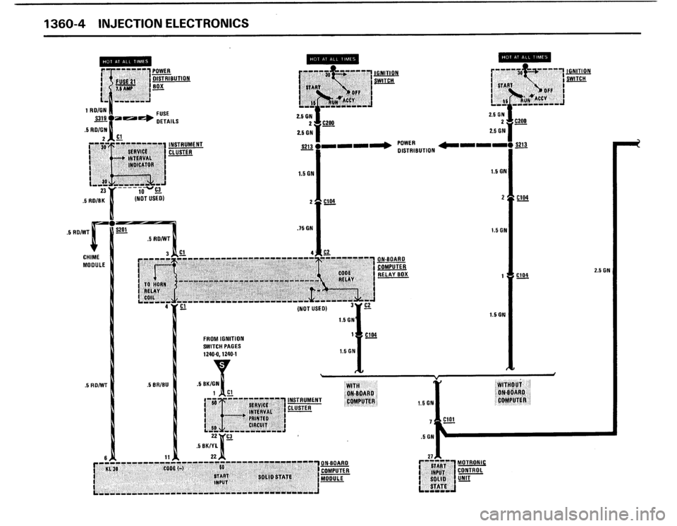 BMW 325i 1988 E30 Electrical Troubleshooting Manual 