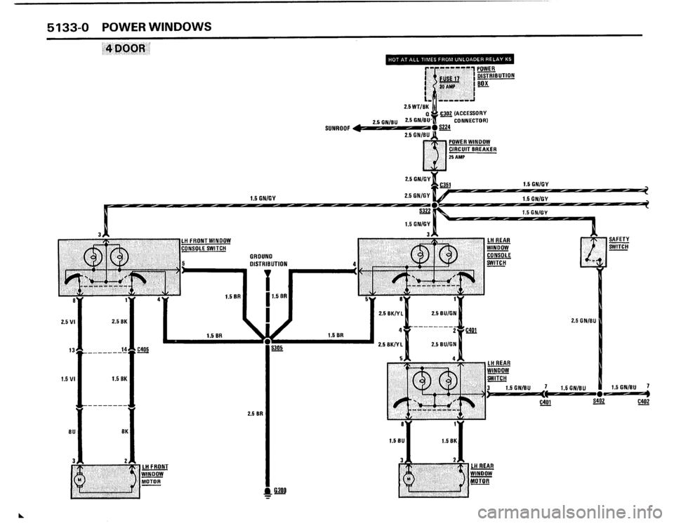 BMW 325i 1988 E30 Electrical Troubleshooting Manual 