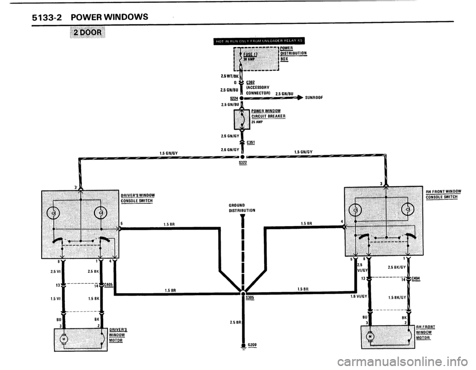 BMW 325i 1988 E30 Electrical Troubleshooting Manual 