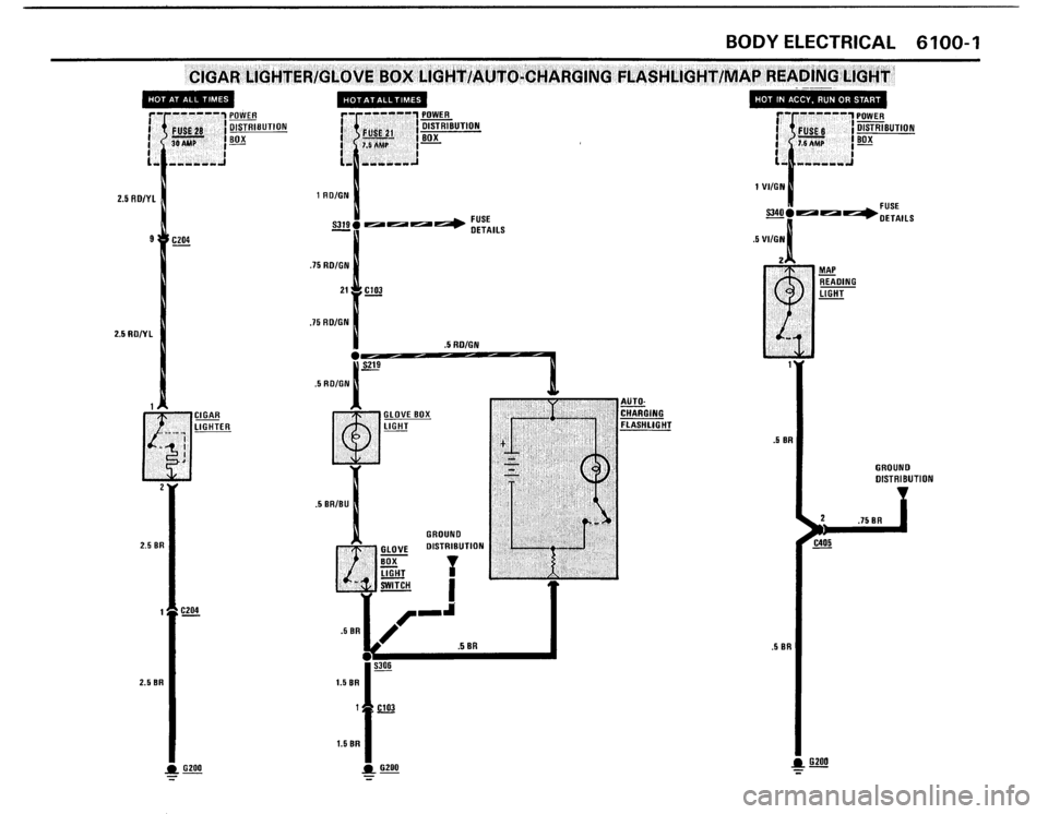 BMW 325i 1988 E30 Electrical Troubleshooting Manual 