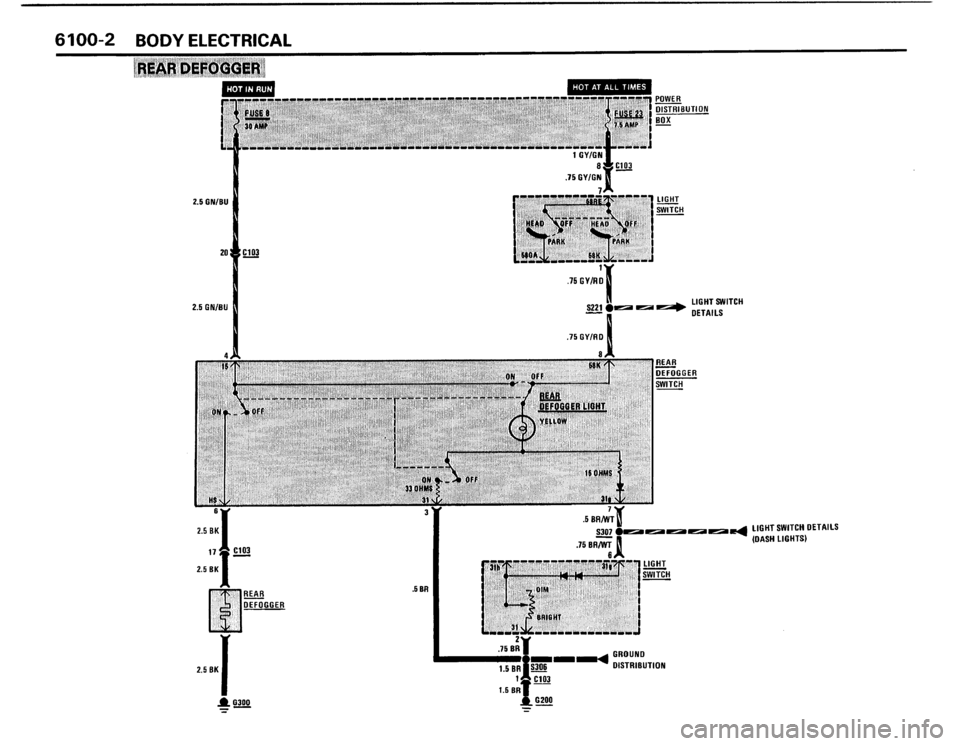 BMW 325i 1988 E30 Electrical Troubleshooting Manual 