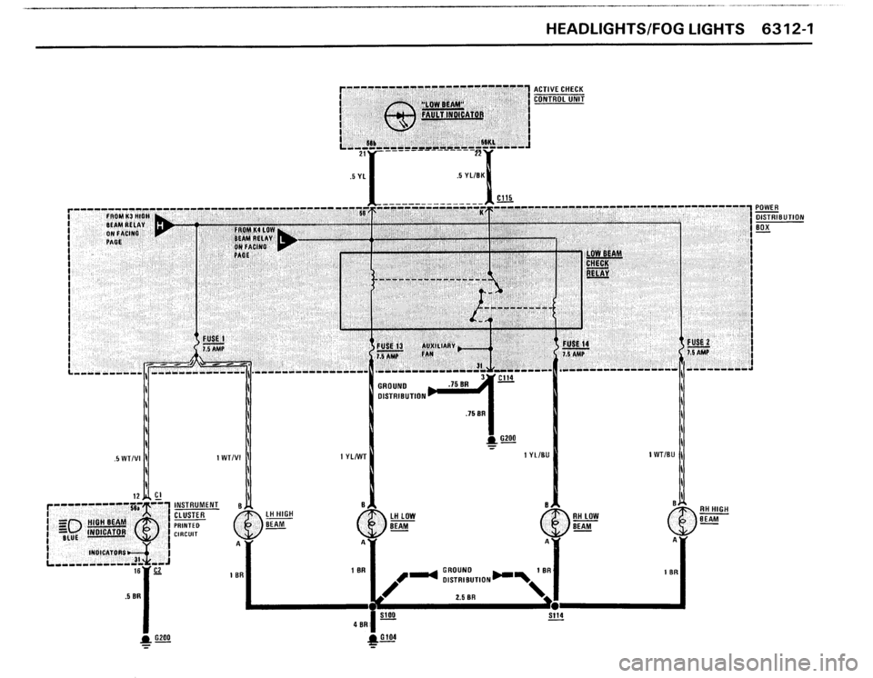 BMW 325i 1988 E30 Electrical Troubleshooting Manual 