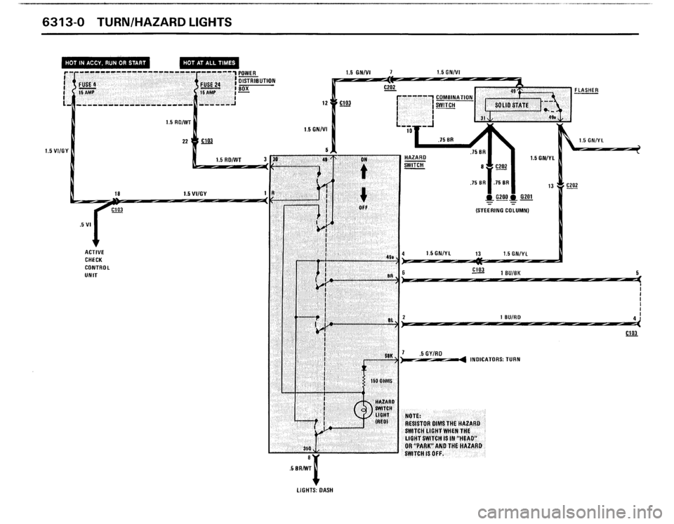 BMW 325i 1988 E30 Electrical Troubleshooting Manual 