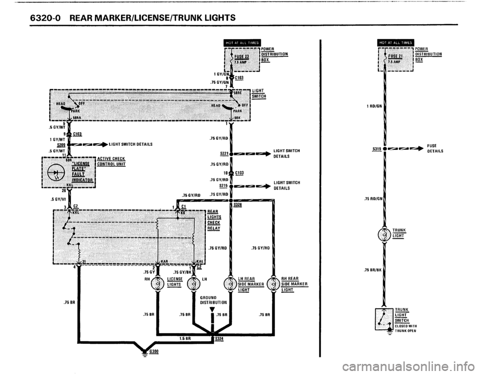 BMW 325i 1988 E30 Electrical Troubleshooting Manual 