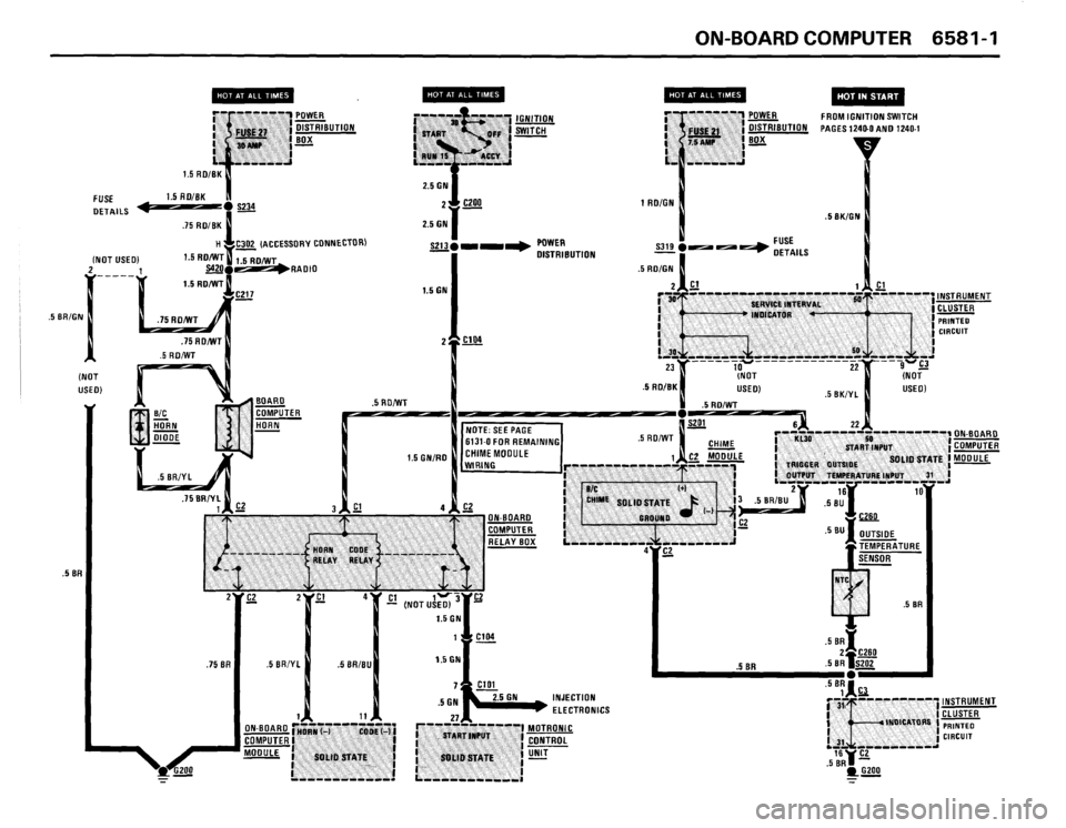 BMW 325i CONVERTIBLE 1988 E30 Electrical Troubleshooting Manual 