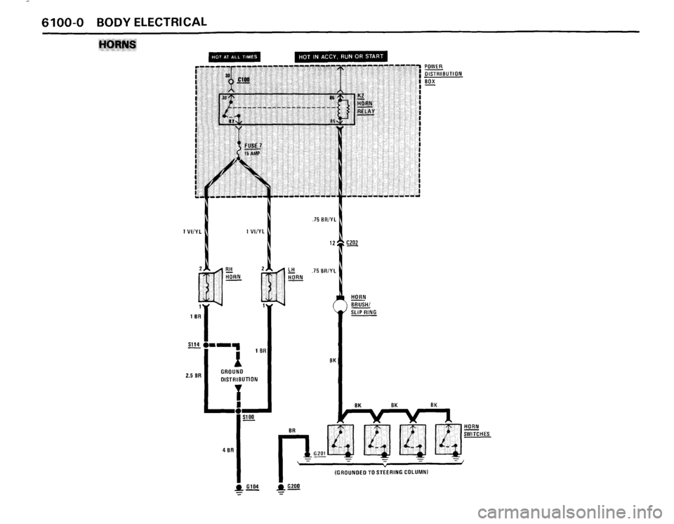 BMW 325i CONVERTIBLE 1988 E30 Electrical Troubleshooting Manual 