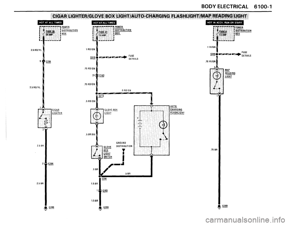 BMW 325i CONVERTIBLE 1988 E30 Electrical Troubleshooting Manual 
